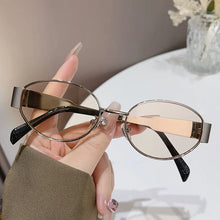 Load image into Gallery viewer, 57560 Brand Designer Metal Sun Eyeglass Lady Oval Outdoors UV Protection Sunglasses Men Popular Retro Shades Uv400