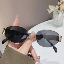 Load image into Gallery viewer, 57560 Brand Designer Metal Sun Eyeglass Lady Oval Outdoors UV Protection Sunglasses Men Popular Retro Shades Uv400