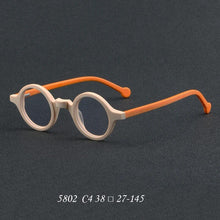 Load image into Gallery viewer, Wood Grain Plate Glasses Retro Round Frame Brand Design Glasses Frame For Men Optic Prescription Eyeglasses