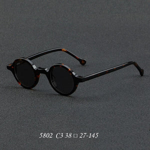 Wood Grain Plate Glasses Retro Round Frame Brand Design Glasses Frame For Men Optic Prescription Eyeglasses