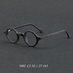 Wood Grain Plate Glasses Retro Round Frame Brand Design Glasses Frame For Men Optic Prescription Eyeglasses