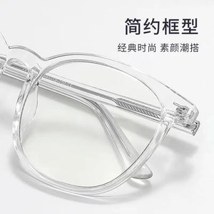 58mm   Myopia Eyeglass Frame Men's Casual Large Frame Glasses  Ultra Light TR Frame Prescription Glasses 72038