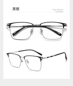 58mm Ultra clear alloy full frame square eyeglass frame for men and women anti blue prescription eyeglass frame 39209