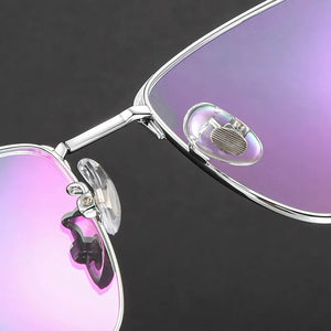 58mm Ultra clear alloy full frame square eyeglass frame for men and women anti blue prescription eyeglass frame 39209