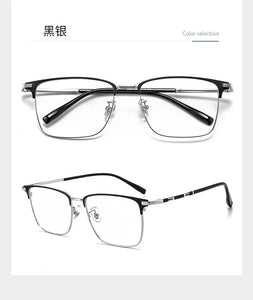 58mm Ultra clear alloy full frame square eyeglass frame for men and women anti blue prescription eyeglass frame 39209