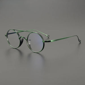 Vintage Pure Titanium Eyeglasses Frame Men Retro Round Pilot Glasses Frame Women Japan Luxury Brand Designer Small Face Eyewear