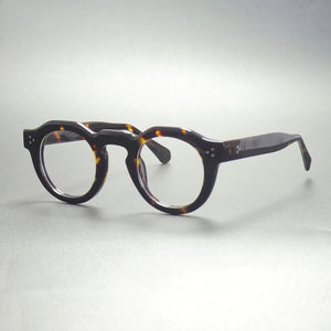 Gatenac Vintage Handmade Acetate Glasses Frame Men Round High Quality Eyeglasses Frame Women Retro Luxury Brand Designer Eyewear