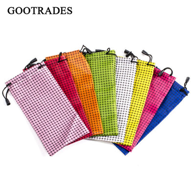 5pcs Printed Glasses Cloth Bag Dustproof Waterproof Sunglasses Pouches  Soft Cloth Dust Pouch Optical Glasses Carry Bag