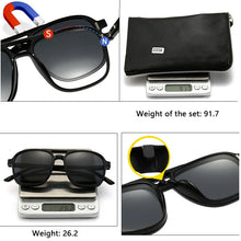 Load image into Gallery viewer, 6 In 1 Magnetic Suction Set Mirror Polarized Sun Glasses Male Female Sport Driving Night Vision Goggles Sunglasses Clip Piece
