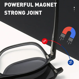 6 In 1 TR90 Polarized Optical Magnetic Sunglasses Clip on Magnet Myopia Prescription Custom Glasses Frame Men Women Eyeglasses
