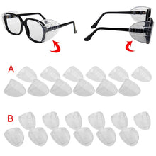 Load image into Gallery viewer, 6 Pairs Splash Proof Safety Eye Glasses Side Shields Clear Flexible Slip On Protective Shield Fits All Size Eyeglasses