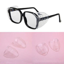 Load image into Gallery viewer, 6 Pairs Splash Proof Safety Eye Glasses Side Shields Clear Flexible Slip On Protective Shield Fits All Size Eyeglasses