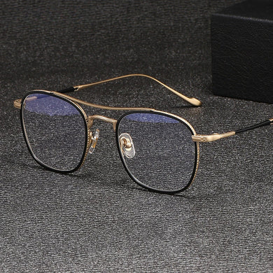 Vintage Pilot Pure Titanium Eyeglasses Frame Men Women Retro Prescription Glasses Frame Luxury Brand Myopia Optical Eyewear