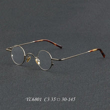 Load image into Gallery viewer, 6801 Ultralight Pure Titanium Round Glasses Frame For Man Women Vintage Optical Myopia Prescription Eyeglasses Frames