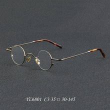 Load image into Gallery viewer, 6801 Ultralight Pure Titanium Round Glasses Frame For Man Women Vintage Optical Myopia Prescription Eyeglasses Frames