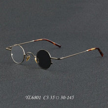 Load image into Gallery viewer, 6801 Ultralight Pure Titanium Round Glasses Frame For Man Women Vintage Optical Myopia Prescription Eyeglasses Frames