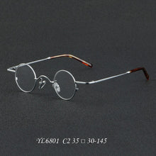 Load image into Gallery viewer, 6801 Ultralight Pure Titanium Round Glasses Frame For Man Women Vintage Optical Myopia Prescription Eyeglasses Frames