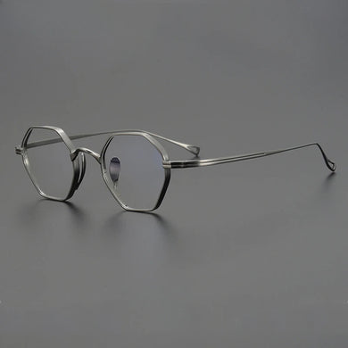 Vintage Pure Titanium Glasses Frame Men Retro Ultra Light Eyeglasses Frame Women Japan Luxury Brand Designer Small Face Eyewear
