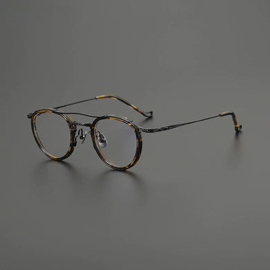 Gatenac Vintage Pure Titanium Eyeglasses Frame Men Vintage Pilot Glasses Frame Women 2025 New Luxury Brand Designer Eyewear