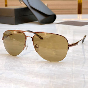 78ES Pure Titanium Outdoor Double Bridge Sunglasses Oval Men Driving Uv400 Solar Eyeglasses Women Original Quality Eyewear