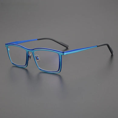 Vintage Pure Titanium Glasses Frame Men Square 2023 New Myopia Prescription Eyeglasses Frame Women Retro Luxury Brand Eyewear