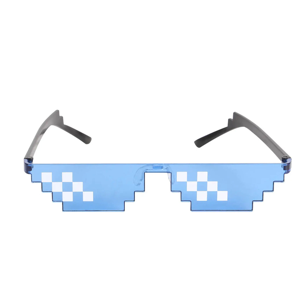 8 Bit Thug Life Sunglasses Pixelated Mosaic Vintage Funning Sun Glasses Unisex Party Toy Glasses Men Women UV400 Shades Eyewear