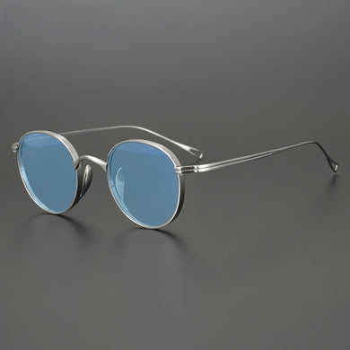 Ultra Light Pure Titanium Polarized Sunglasses Men 2024 New Vintage Sunglasses Women Retro Japan Luxury Brand Designer Eyewear
