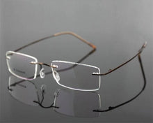 Load image into Gallery viewer, 9 colors Lightest Design Brand Bangni Rimless Non-screw Foldable Leg Pure Titanium Optical Eyeglasses Frame Prescription Glasses