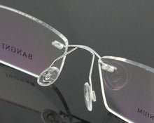 Load image into Gallery viewer, 9 colors Lightest Design Brand Bangni Rimless Non-screw Foldable Leg Pure Titanium Optical Eyeglasses Frame Prescription Glasses