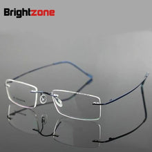 Load image into Gallery viewer, 9 colors Lightest Design Brand Bangni Rimless Non-screw Foldable Leg Pure Titanium Optical Eyeglasses Frame Prescription Glasses