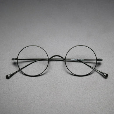 Vintage Pure Titanium Eyeglasses Frame Men Small Round Myopia Prescription Optical Glasses Frame Women Retro Luxury Eyewear