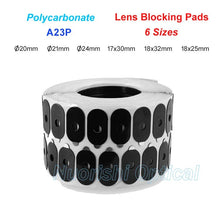 Load image into Gallery viewer, A23P 1000pcs Good Quality Polycarbonate PC Lens Adhesive Blocking Pads Double-side Sticker 6 Sizes Options 18mm/21mm/24mm/17mm