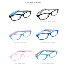 Load image into Gallery viewer, AGE 10-13 Years Kids Eyeglasses Frame Ultra-light Glasses For Children 14G TR90&amp;Silicon Frame/Temple  Screwless Eyewear49mm-15mm