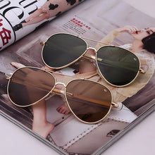 Carica l&#39;immagine nel visualizzatore di Gallery, AO Aviation Sunglasses Men women  American Army Military Optical retro oval driving glasses pilot Oculos de sol masculino