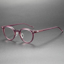 Load image into Gallery viewer, Acetate Glasses Frame Men Vintage Round Prescription Eyeglasses Women Optical Myopia Eyewear Blue Light Gafas Handmade Designer