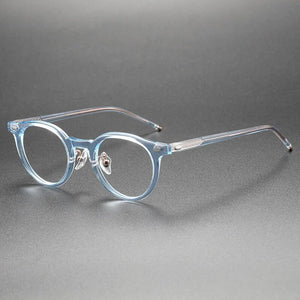 Acetate Glasses Frame Men Vintage Round Prescription Eyeglasses Women Optical Myopia Eyewear Blue Light Gafas Handmade Designer