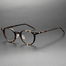 Load image into Gallery viewer, Acetate Glasses Frame Men Vintage Round Prescription Eyeglasses Women Optical Myopia Eyewear Blue Light Gafas Handmade Designer