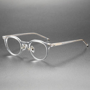 Acetate Glasses Frame Men Vintage Round Prescription Eyeglasses Women Optical Myopia Eyewear Blue Light Gafas Handmade Designer
