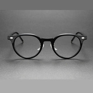 Acetate Glasses Frame Men Vintage Round Prescription Eyeglasses Women Optical Myopia Eyewear Blue Light Gafas Handmade Designer