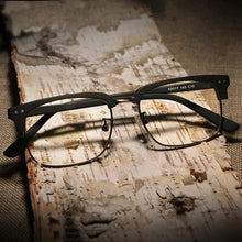 Carica l&#39;immagine nel visualizzatore di Gallery, Acetate Glasses Men Women Prescription Myopia Wood Eyeglasses Frames Clear Lenses