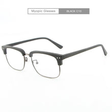 Carica l&#39;immagine nel visualizzatore di Gallery, Acetate Glasses Men Women Prescription Myopia Wood Eyeglasses Frames Clear Lenses
