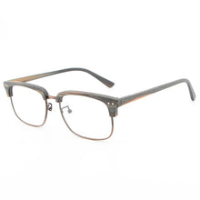 Carica l&#39;immagine nel visualizzatore di Gallery, Acetate Glasses Men Women Prescription Myopia Wood Eyeglasses Frames Clear Lenses
