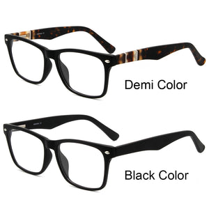 Acetate Optical Glasses Frame Men Women Eyeglasses Spectacles Decorative Myopia Clear Lens Optical Prescription Black CMG7068