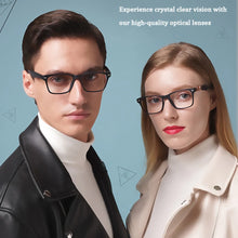 Load image into Gallery viewer, Acetate Optical Glasses Frame Men Women Eyeglasses Spectacles Decorative Myopia Clear Lens Optical Prescription Black CMG7068