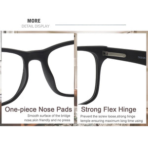 Acetate Optical Glasses Frame Men Women Eyeglasses Spectacles Decorative Myopia Clear Lens Optical Prescription Black CMG7068