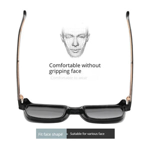 Acetate Square Shape 2 in 1 Trendy Optical Glasses Frame with Magnetic Clip Flip Up Polarized Sunglasses Lenses 7071
