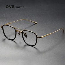 Load image into Gallery viewer, Acetate Titanium Glasses Frame Men   Vintage Square Prescription Myopia Eyeglasses frames Women Optical Spectacles Eyewear