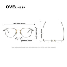 Load image into Gallery viewer, Acetate Titanium Glasses Frame Men   Vintage Square Prescription Myopia Eyeglasses frames Women Optical Spectacles Eyewear