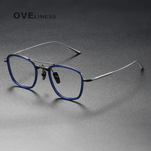 Load image into Gallery viewer, Acetate Titanium Glasses Frame Men   Vintage Square Prescription Myopia Eyeglasses frames Women Optical Spectacles Eyewear