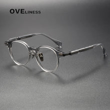 Load image into Gallery viewer, Acetate Titanium Glasses Frame Men Women   Vintage Retro Round myopia Prescription Eyeglasses frames Spectacles Eyewear